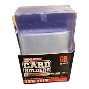 NEW WITHOUT PLASTIC WRAPPER 50 pack of Semi-Rigid trading Card Holders w/sleeves